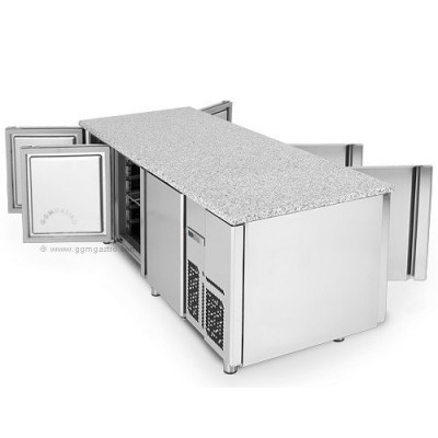 Стол холодильный для хлебобулочных изделий двухстворчатый ggmgastro  BKGI228B