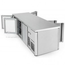 Стол холодильный для хлебобулочных изделий двухстворчатый ggmgastro BKI168B